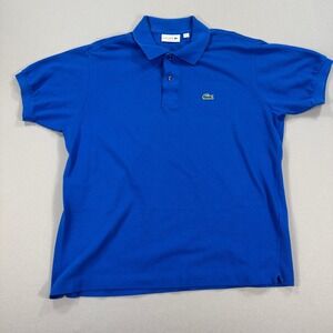Lacoste Polo Shirt Men's XL Blue Classic Fit Short‎ Sleeve Collar Casual Top